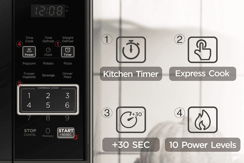 Black Decker Digital Microwave Oven Features