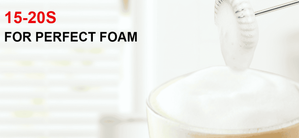 Bonsenkitchen Handheld Milk Frother in Use