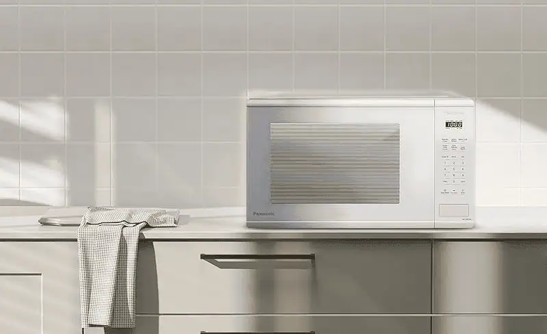 Panasonic Mid Size Genius Microwave Oven on Countertop