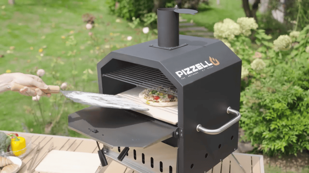 Pizzello Outdoor Wood Fired Pizza Oven in Use