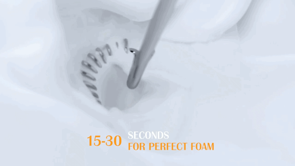 SIMPLETASTE Handheld Milk Frother in Use