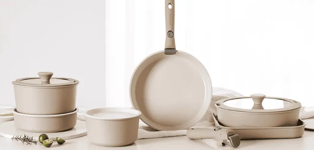 Sensarte 17 Piece Ceramic Cookware Set