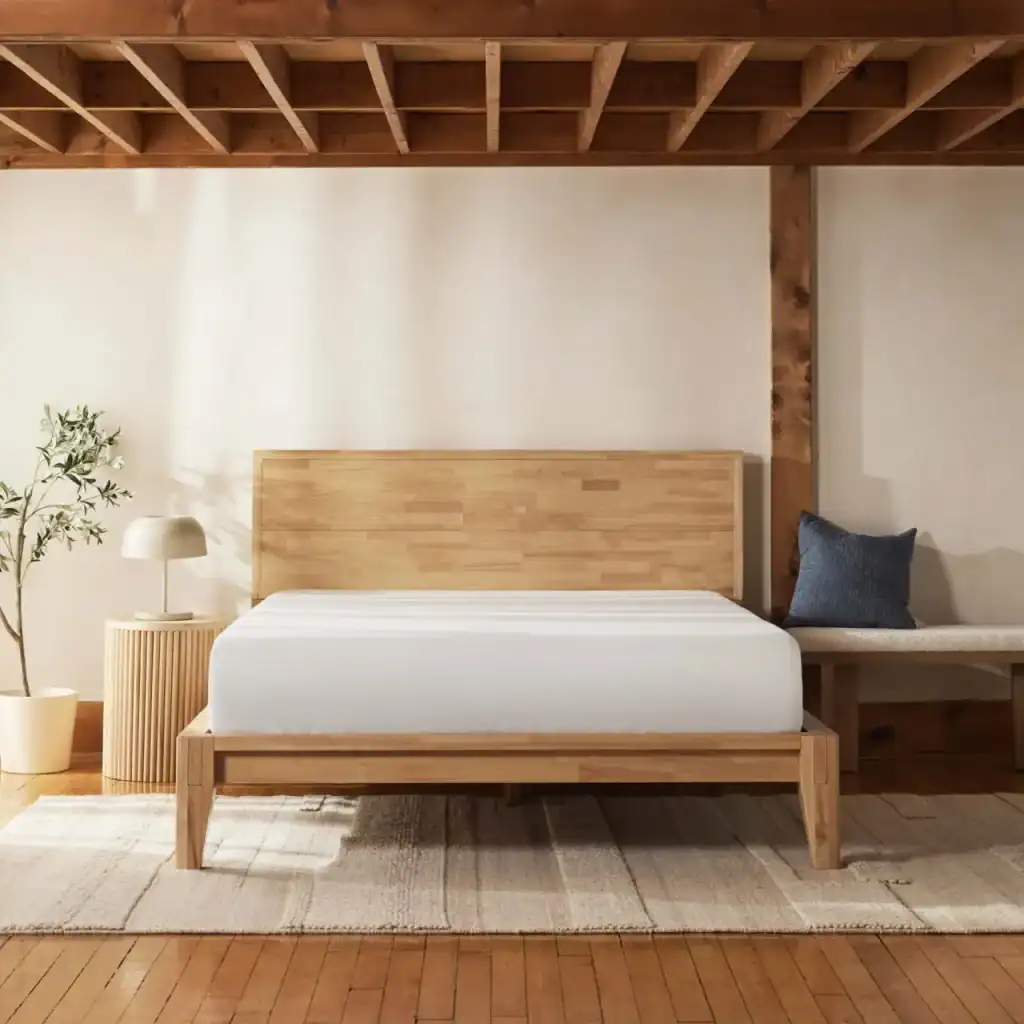 Silk & Snow Wooden Bed Frame
