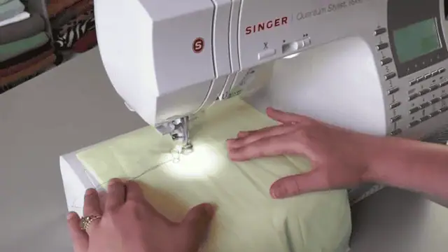 Singer Quantum Stylist Sewing Machine in Use