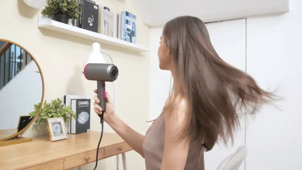 Slopehill Ion Hair Dryer in Use