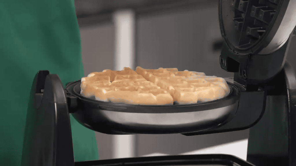 Hamilton Beach Flip Belgian Waffle Maker in Use