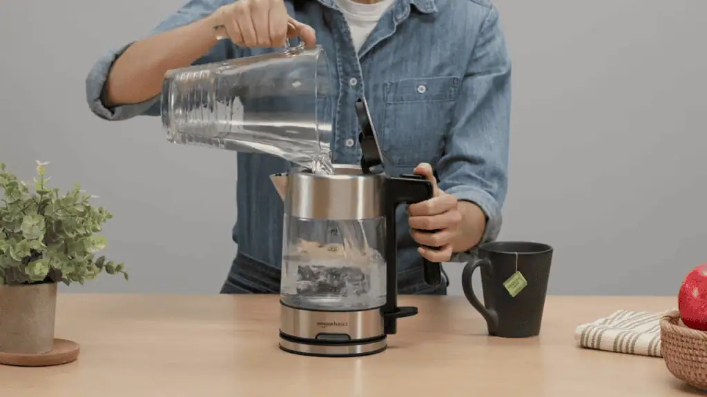 Amazon Basics 1L Electric Kettle in Use