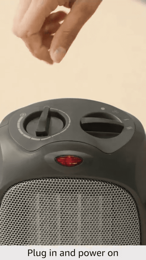 Amazon Basics Ceramic Space Heater Controls