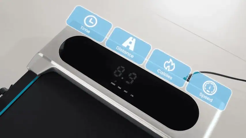 FOUSAE 5 in 1 Foldable Treadmill Metrics