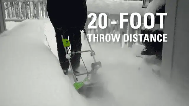 Greenworks 13 Amp Electric Snow Blower Throw Distance