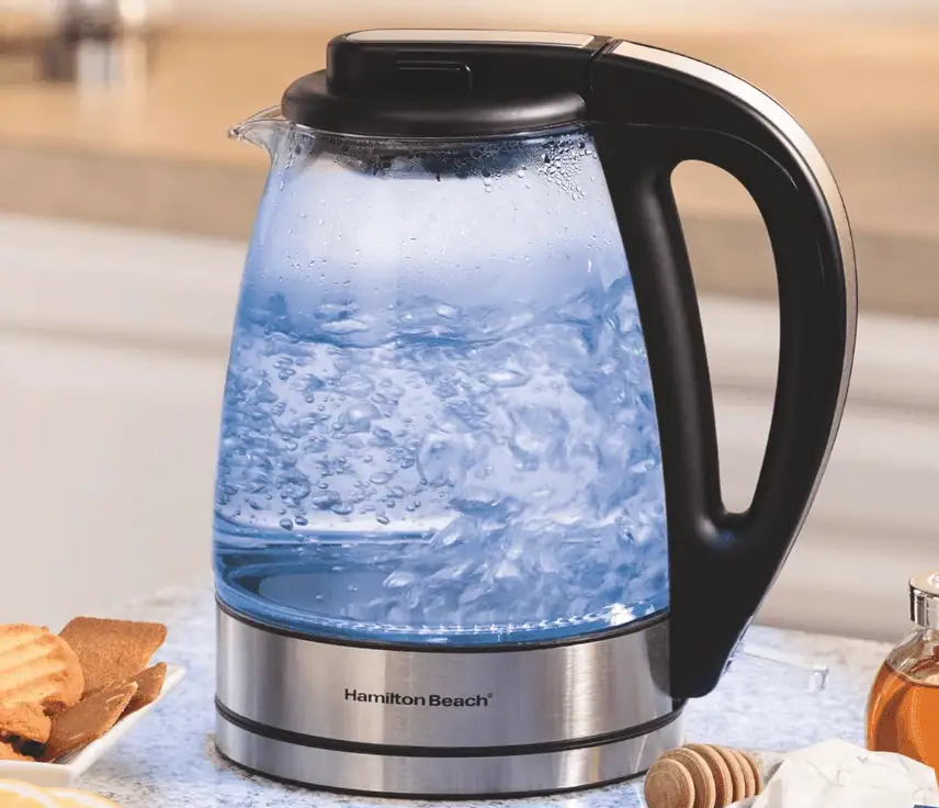 Hamilton Beach Glass Electric Tea Kettle in Use