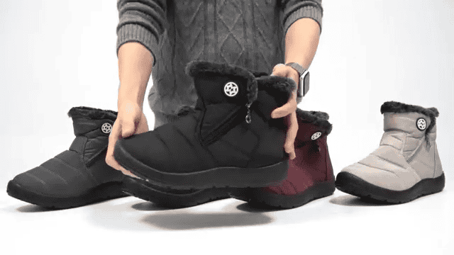 Hsyooes Women's Warm Fur Lined Winter Snow Boots