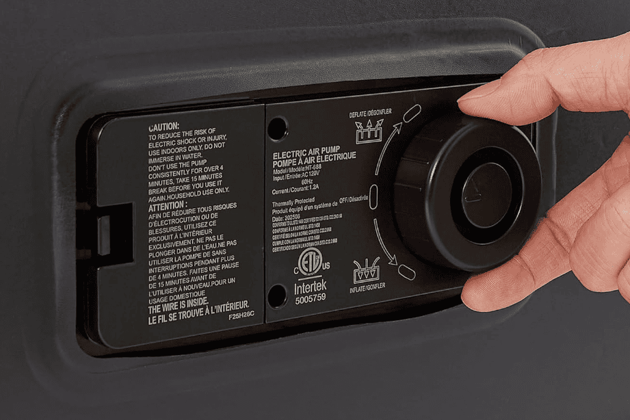 Amazon Basics Inflatable Air Mattress Electric Air Pump