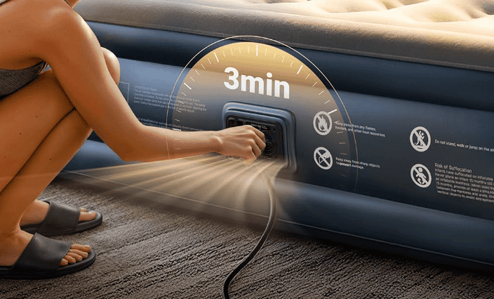 iDoo Air Mattress Air Pump