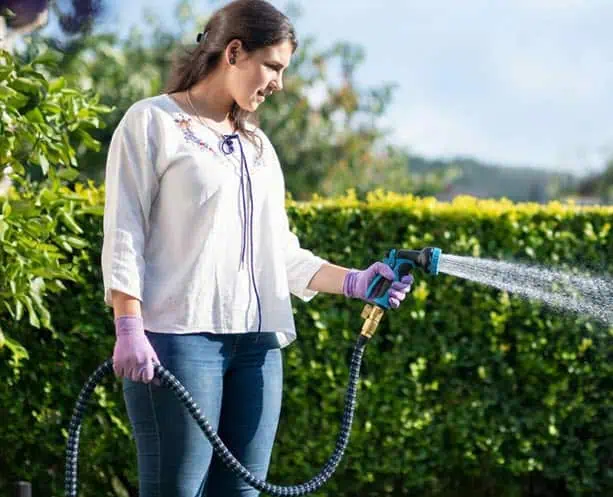 Gardguard 50ft Expandable Garden Hose in Use