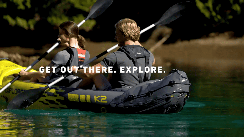 Intex Explorer K2 Inflatable Kayak in Use