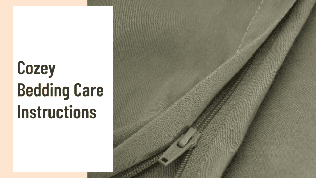 Cozey Bedding Care Instructions Feature