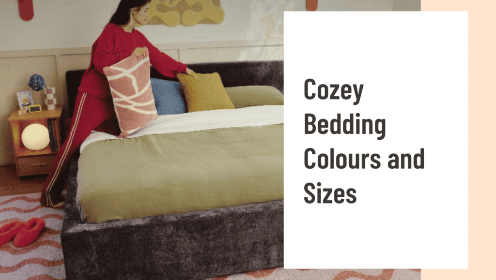 Cozey Bedding Colours and Sizes Feature