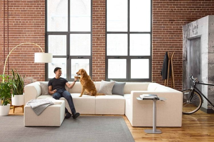 Cozey Atmosphere Sectional in Living Room